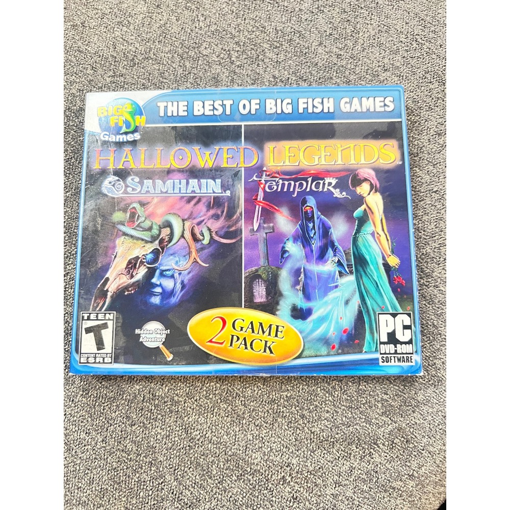 Big Fish Games Hallowed Legends PC 2 Game Pack Samhain Templar Excellent Mystery